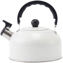Bouilloire à thé pour cuisinière Théière en acier inoxydable Bouilloire sifflante Bouilloire à thé avec poignée 3L