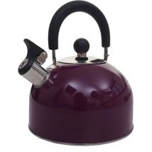 Bouilloire à flûte HHG-811, Bouilloire à thé, Acier inoxydable résistant à la chaleur 2,5l, violet