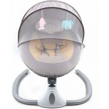 Balançoire pour Bébés pour Bébés Balançoire Portable Motorisée avec Télécommande (gris)