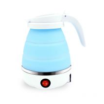 Tonchean - Bouilloire,Bouilloire Pliable, Réchaud De Camping Bouilloire Bouilloire En Silicone Pliable Voyage 0.6L-bleu