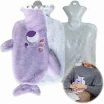 Tigrezy - Bouillote chauffant peluche,Bouillotte avec Housse Douce,Bouteille Eau Chaude Avec Housse,Chaud sac d'eau chaude,Bouillotte avec