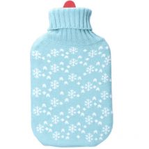 Sac à eau chaude bleue flocons blancs 2 l