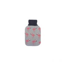 Fabrilamp - Bouillotte Mimo 1,7l Gris Flamant Doublure 20x32x4cm Souple Agréable au Toucher