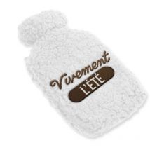 Bouillotte moutonneuse pour adulte beige