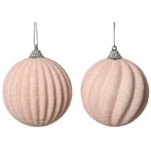 Boule de Noël à suspendre en eva rose, pièce unique