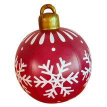 Cyslmuk - Boule de Noël géante de 60 cm, boule transparente, boule de Noël gonflable géante, boule de Noël gonflable extérieure, décorations de Noël