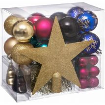 Kit Décoration pour sapin de Noël - 44 Pièces