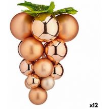 Krist+ - Bola de navidad grapes medium copper plastic 19 x 28 x 19 cm (12 pcs.)