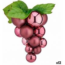 Krist+ - Bola de navidad grapes medium pink plastic 18 x 18 x 28 cm (12 unités)