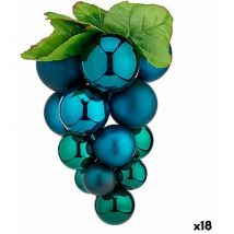 Krist+ - Bola de navidad raisins petit plastique bleu 14 x 14 x 25 cm (18 unités)