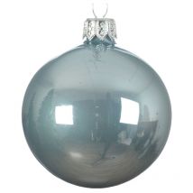Boule de Noël bleu brillant Ø10cm