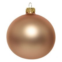 Boule de Noël caramel mat Ø6 cm
