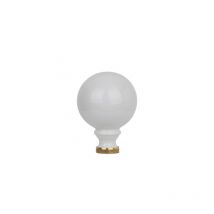 Ouvre&Déco - Boule de finition d'escalier BOWL PORCELAINE Blanc embase Laiton Ø100mm