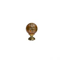 Boule de rampe cristal ambre Mousson