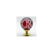 Quincadeco - Boule de rampe cristal rouge Mousson