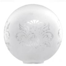 Abat-jour en verre boule mat 14cm bouche 5cm