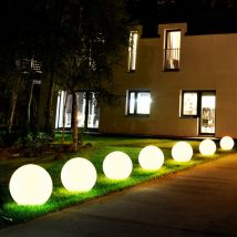 Boule lumineuse solaire jardin led décoration de jardin boule solaire pour extérieur 20 cm boule lumineuse solaire, durée d'éclairage environ 6-8