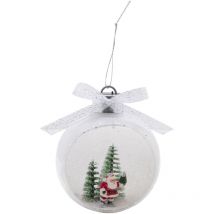 Boule Papa Noël lumineuse 10 x 8 x 12 cm