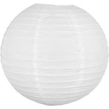Lampion Boule Papier 40 cm Blanc - Lanterne Japonaise Papier - Lanterne Chinoise en Papier pour Mariage Baby Shower et autre Célébrations Champetre