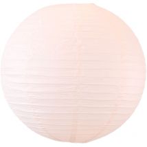 Boule Papier Saumon 50cm - Lampion Papier en Papier de Riz - Lanterne Japonaise Saumon pour Décoration de Mariage, Anniversaire, Fêtes