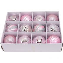 Jeffergarden Boules d'arbre de nol ornements, décorations d'arbre de nol pour fêtes de famille, dners de jardin, fêtes d'anniversaire roses