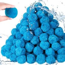 Roleader - Boules de Filtre à Piscine Fibre Filtre de Piscine Médias réutilisables Boule de Bain Filtre écologique Boule de Sable Bleu écologique