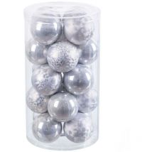 Boules de Noël Argenté Plastique 6 x 6 x 6 cm (20 Unités)
