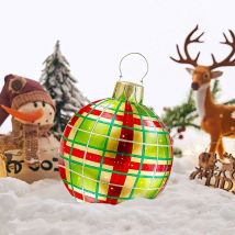 Boules de Noël gonflables géantes de 60 cm - Décoration extérieure - Grandes boules de Noël pour mariage, festival, décoration d'intérieur, cour,