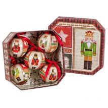 Coffret de 5 boules de Noël casse-noisettes