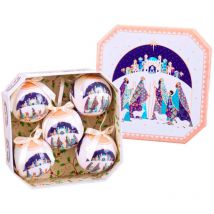 Boules de Noël Multicouleur Polyfoam Rois Mages 7,5 x 7,5 x 7,5 cm (5 Unités)