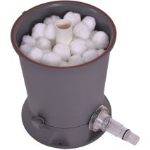 Cartouche de filtre de piscine – Boules filtrantes en fibres 400 g – Hauteur, Diamètre extérieur, Quantité par pack – Avenli