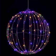 Boules lumineuses led en métal à suspendre, boule d'arbre, globe lumineux pour patio, vacances, festival, jardin, décoration