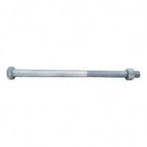 Lennie - Boulon charpente bois tête hexagonale 16 x 170 mm galvanisé à chaud- Vendu par 50