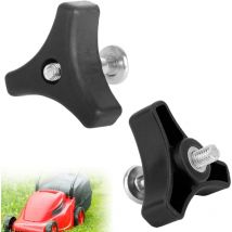 Jusch - Boulon de Rechange pour Tondeuse à Gazon, Poignée Universelle de Tondeuse à Gazon, 2 Pièces Tondeuse à Gazon Triangle Poignée