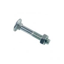 Boulon Lennie Tête ronde collet carré trcc - Zingué blanc - Ø12x80 - boite de 50 - BTRCC1208002B