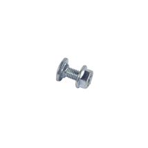 Bullone Lennie Testa tonda con collare quadrato trcc - Zincato bianco - Filettatura parziale - btrcc