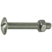Boulon poêlier inox A2 6x60mm, 5 pièces.