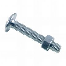 D-work - Boulon poêlier tête ronde large fendue en croix 10 x 40 mm Zingué - Boite de 50 pcs - Fixtout BRL1004002B