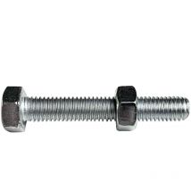 Boulon tête hexagonale Viswood finition zinguée Ø6 x 20 mm (lot de 16)