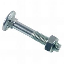 Fixtout - Boulon tête ronde collet carré 12 x 300 mm Zingué - Boite de 12 pcs BTRCC1230002B