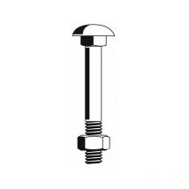 Boulon Trcc Aluminium Noir - Ø6x37