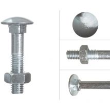 Boulon trcc galvanisé M10 x 50 mm - 100 pièces