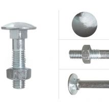 Boulon trcc galvanisé M12 x 50 mm - 50 pièces