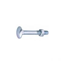 Boulon Japy Viswood Tête ronde collet carré - trcc - Acier zingué - 8 x 50/22 mm - Boîte de 100