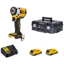 DCF922D2T-QW Clé à choc sans fil sans charbon 18V Li-ion xr – 2 x 2.0Ah Batreries + chargeur en Tstak - Dewalt