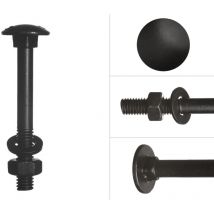 Boulons galvanisés noirs M6 x 50 mm - 25 Pièces
