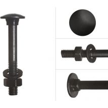 Boulons galvanisés noirs M8 x 60 mm - 25 Pièces