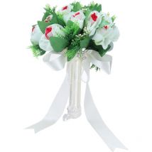 Bouquet de mariée artificiel en fausses fleurs, décorations faites à la main pour fête de mariage