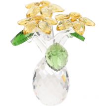 Feiyue - Bouquet de tournesol en verre Figurine Décoration d'intérieur Presse-papier de table