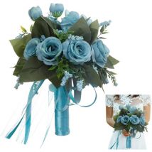 Bouquets de mariage pour mariée Champagne Rose blanche Cadeau de mariée